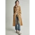 [WFY01001] Jasmine ya bộ sưu tập ánh sáng và mỏng mật độ cao mật độ cao Nhật Bản vải đơn ngực dài trench coat