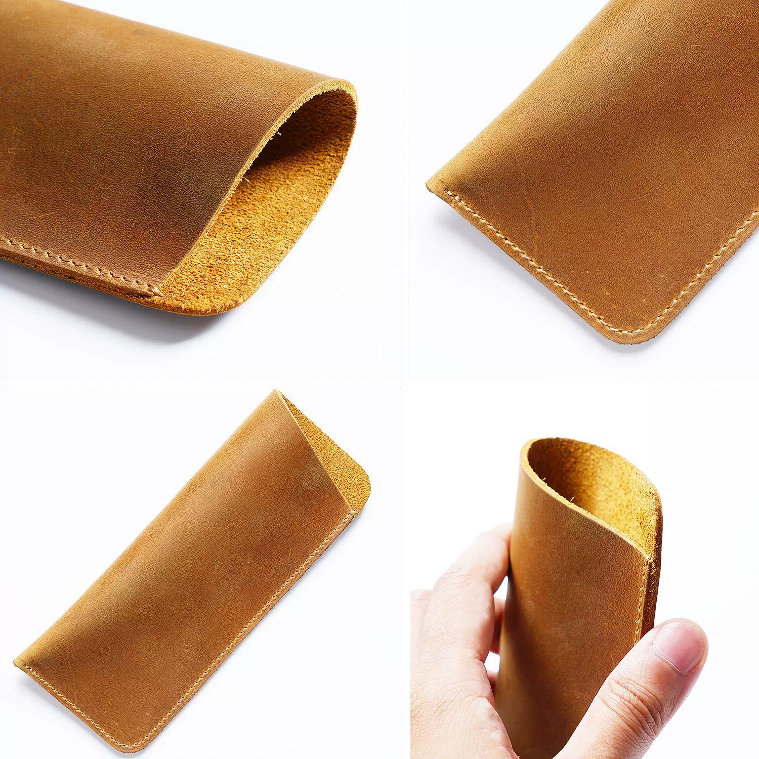 Ретро пенал handmade, мужская переносная система хранения для мужчин и женщин, очки, защитный кейс, простой и элегантный дизайн, DIY, натуральная кожа