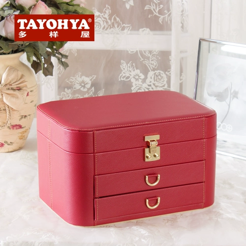 Tayohya Различный дом Litchi Pattoo Jewelry Box High -end pu Gempin Jewelry Jewelry Drot