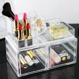 Прозрачный большой акриловый косметический настольный стенд, туалетный столик, коробка для хранения, помада