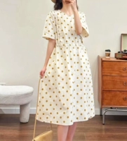 Модное платье для отдыха, длинная юбка, в корейском стиле, свободный крой