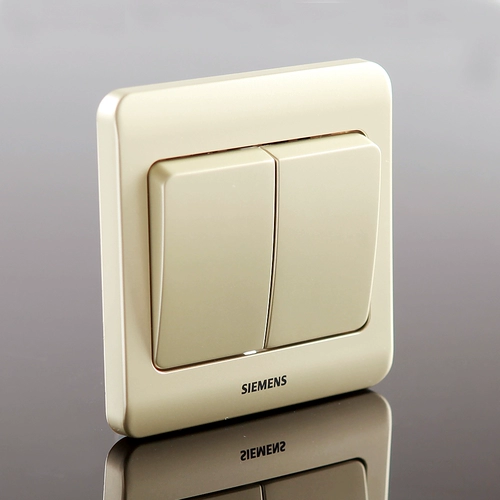 Siemens Switch Spocket Panel Vision Золотой коричневый два -открытый мультиконтрол переключатель