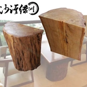 Rễ khắc gốc gỗ khối gỗ tròn gỗ cà phê bàn ​​phân cơ sở tấm lớn bàn trà với phân tròn băng ghế gỗ - Các món ăn khao khát gốc
