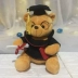 Kính gấu Tốt nghiệp Gấu Tiến sĩ Gấu Búp bê Đồ chơi sang trọng Teddy Bear Đại học Quà tặng kỷ niệm Logo tùy chỉnh - Đồ chơi mềm Đồ chơi mềm