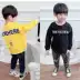 Áo thun bé trai dài tay 2019 áo sơ mi trẻ em lớn cho trẻ em Hàn Quốc Quần áo bé trai giản dị mùa xuân và áo len mùa thu - Áo thun