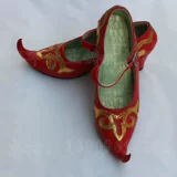 Синьцзян национальная танцевальная обувь женщина чистая ручная ручная танцевальная кожаная туфли в стиле, сцены для обуви