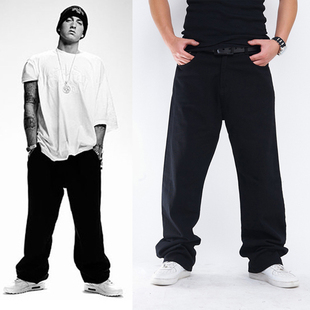 Skateboard, jeans hip-hop style, extra large casual trousers, oversize, plus size