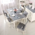 Khăn trải bàn vải bàn ăn và ghế set da ghế bìa bảng bìa phân đặt bàn gia đình bộ khăn trải bàn màu hồng không trượt