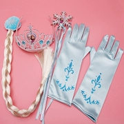 Công chúa nhỏ Mũ nón Set Crown Magic Wand Wig Găng tay hoa Bọ cạp Nữ Ice Snow Romance Girl Hair Phụ kiện