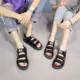 Dép nam mùa hè 2019 mới dành cho học sinh mới sử dụng dép đi trong nhà đôi nam mềm đế mềm chống trượt đôi giày đế xuồng Hàn Quốc - Sandal