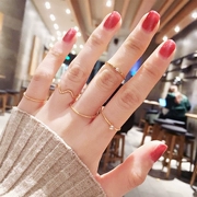Vòng nữ phù hợp với kết hợp Nhật Bản và Hàn Quốc hipster đuôi nhẫn ngón tay nhỏ cá tính doanh nhẫn sinh viên đơn giản net thực phẩm màu đỏ vòng tay