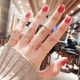 Vòng nữ phù hợp với kết hợp Nhật Bản và Hàn Quốc hipster đuôi nhẫn ngón tay nhỏ cá tính doanh nhẫn sinh viên đơn giản net thực phẩm màu đỏ vòng tay Nhẫn
