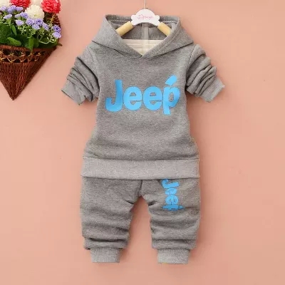 2015 Dongkuan children's clothing wholesale factory direct leisure sports suit boys and girls suit wholesale cartoon feather