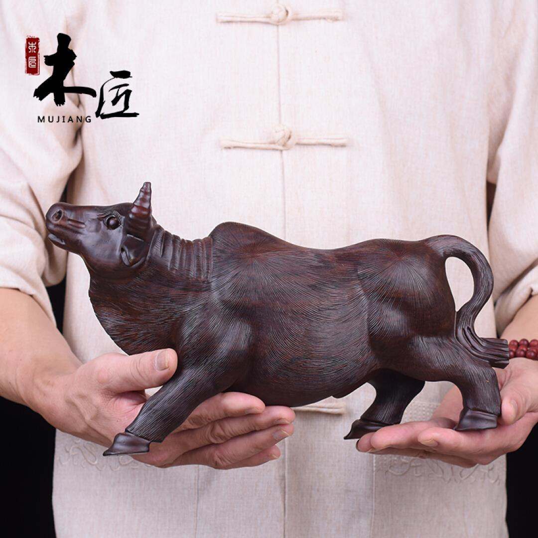 黑檀木雕狗擺件大號實木質十二生肖寵物狗家居裝飾風水紅木工藝品