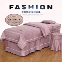 Vẻ đẹp trải giường bốn bộ của vẻ đẹp đơn giản salon đặc biệt SPA giường massage bìa màu rắn tùy chỉnh-thực hiện Tiansi thoáng khí ga bọc giường spa
