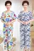 Mùa hè trung niên và người cao tuổi ngắn tay đồ ngủ đặt bông lụa XL của phụ nữ cotton mẹ nạp bông lụa dịch vụ nhà Bộ Pajama