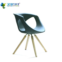 Thiết kế đơn giản sáng tạo tay vịn ghế ăn Bắc Âu họp đồ nội thất giản dị thương lượng ghế da thời trang mới ghế đẩu gỗ