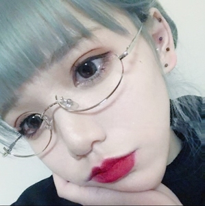 Nhật bản anime dễ thương cô gái kính khung cô gái mềm chị dễ thương gió nửa khung kim loại ánh sáng kính có thể được trang bị cận thị