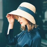 Плетеная шапка ручной работы, пляжная универсальная высококлассная солнцезащитная шляпа для отдыха, подходит для подростков, в корейском стиле