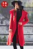 Len coat coat nữ phần dài thời trang ngọt ngào tính khí trùm đầu phiên bản lỏng cúi eo mỏng mỏng áo khoác dài nữ hàn quốc Accentuated eo áo