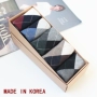 Vớ nam 5 cặp hộp quà Hàn Quốc kikiyasocks nam cotton vớ vớ eo tam giác kim cương màu sắc phù hợp tất dài