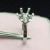 S925 sterling bạc nhẫn trống hỗ trợ Nữ nhẫn hỗ trợ khay bạc đơn giản sáu móng vuốt kim cương 8 * 8 6 * 6 7 * 7 9 * 9 nhẫn vàng tây nữ Nhẫn