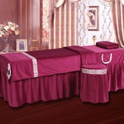 High-end vẻ đẹp hoàn vũ bedspread denim Hàn Quốc phiên bản màu bông pháp trị liệu massage bedspread khử trùng rắn có thể được tùy chỉnh dày - Trang bị tấm