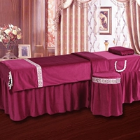 High-end vẻ đẹp hoàn vũ bedspread denim Hàn Quốc phiên bản màu bông pháp trị liệu massage bedspread khử trùng rắn có thể được tùy chỉnh dày - Trang bị tấm các mẫu ga giường spa