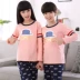 Vài bộ đồ ngủ mùa thu cha mẹ và con dịch vụ nhà cotton gia đình ba Hàn Quốc phiên bản của phim hoạt hình cô gái dài tay đồ ngủ phù hợp với nam giới