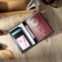 Da handmade hộ chiếu bag retro da hộ chiếu hộ chiếu tay khâu gói tài liệu đơn giản TỰ LÀM gói nguyên liệu Hàn Quốc phiên bản túi đựng giấy tờ xe