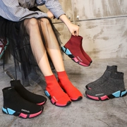 Ins siêu lửa vớ giày nữ mùa xuân đàn hồi cao để giúp Paris Hàn Quốc ulzzang dệt kim trọng lượng nhẹ giày thường