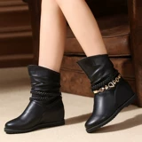 Martens, высокие демисезонные короткие сапоги для матери, большой размер, средней длины