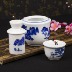 Jingdezhen gốm retro màu xanh và trắng ấm rượu vang ấm rượu vang trắng rượu vang vàng rượu vang ấm đặt lẩu nhà - Rượu vang ly rượu vang Rượu vang