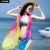 Ba lẻ xác thực áo tắm nữ gợi cảm bikini khăn choàng ba mảnh thiết lập vòng thép tập hợp áo ngực màu áo tắm - Bikinis đồ bơi nữ cao cấp Bikinis