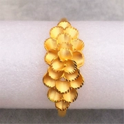 Vòng tay hoa lớn mới Đồng tiền châu Âu vòng tay mạ vàng nữ Việt Nam vòng tay vàng cát giả vàng vòng tay quà tặng trang sức cưới