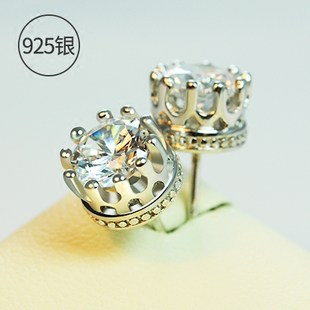 Men's earrings, zirconium for beloved, silver 925 sample, simple and elegant design