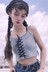 Mùa xuân và mùa hè Hàn Quốc phiên bản của hoang dã rắn màu sexy quai vest vest mỏng dây đai ngắn mặc mỏng đáy áo áo kiểu đẹp Áo ba lỗ