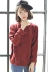 2017 mùa thu Hàn Quốc phiên bản mới lỏng đơn giản màu rắn đáy áo len cổ tròn dài tay áo thun áo len nữ sinh viên áo kiểu nữ Áo len