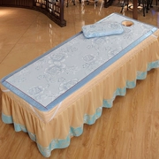 Vẻ đẹp giường mat vuông đầu tròn hình thang phổ mat giường massage tre mat băng lụa mat phụ kiện massage
