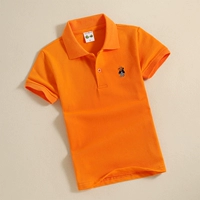 Quần áo trẻ em mùa hè cho bé trai và bé gái Áo phông ngắn tay màu trắng, áo sơ mi trắng POLO cotton trẻ em đồng phục trẻ em nửa tay - Đồng phục trường học / tùy chỉnh thực hiện quần áo bé gái