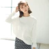 Hàn quốc ulzzang cao đẳng gió retro lỏng hoang dã mỏng kẹo màu dài tay áo len áo len áo len phụ nữ thời trang công sở nữ cao cấp Áo len