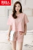 Nam cực đồ ngủ phụ nữ mùa hè cotton ngắn tay quần short triều dễ thương Hàn Quốc phiên bản của mặc giản dị của phụ nữ quần áo nhà mùa hè