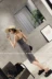 Dài Slim Túi Hip Vest Sled Dress Dress Dài Váy Đàn Hồi Phù Hợp Chặt Chẽ Áo Sơ Mi + Sun Protection Shirt