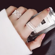 S925 sterling bạc ngón trỏ nhẫn nữ bạc và bạc thời trang đơn giản nhỏ ren tươi sinh viên nhẫn trang sức Hàn Quốc