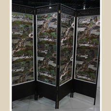 ширма 中久户外家具pvc藤编清明上河图四扇屏风隔断折屏冲钻特价包邮 Long time in outdoor
