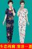 Bông lụa phù hợp với nữ mùa hè ngắn tay trung niên bông hai mảnh đồ ngủ bông mẹ nạp bông có thể được đeo bên ngoài Bên ngoài ăn mặc