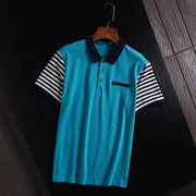 Trong nước duy nhất cắt tiêu chuẩn kinh doanh bình thường ve áo polo áo sơ mi ngắn tay t- shirt khâu tương phản màu nửa tay t- shirt mùa hè ăn mặc