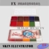 PPI Alcohol Oil Color Palette Makeup Hiệu ứng đặc biệt Vết thương giả Prosthetic Màu phim Trang điểm Halloween chính hãng - Bộ trang điểm kẻ mắt Bộ trang điểm