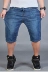 Mùa hè của nam giới quần short chất béo Slim kích thước lớn stretch denim năm quần của nam giới thường phần mỏng quần chất béo nam đồ nam đẹp Quần jean