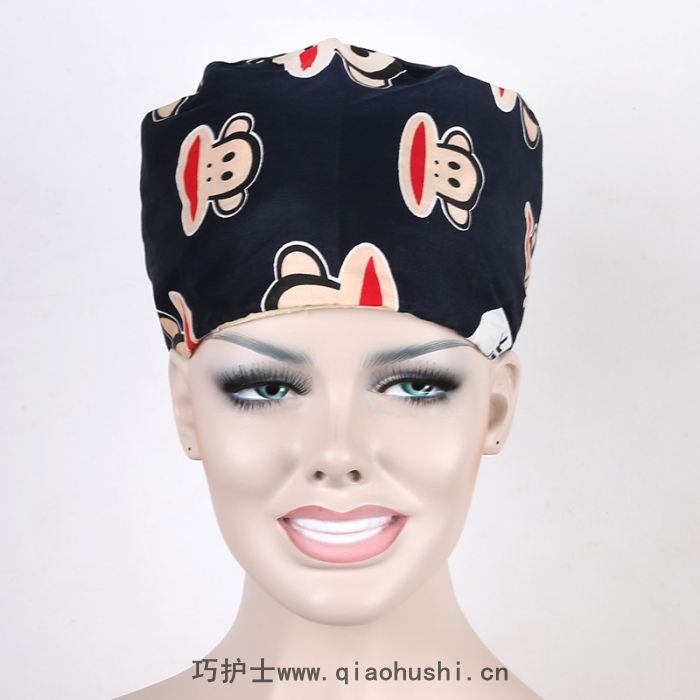 Reactive printing operating room nurses doctors working cap dust cap hat cap food machinery factory workers turban cap
